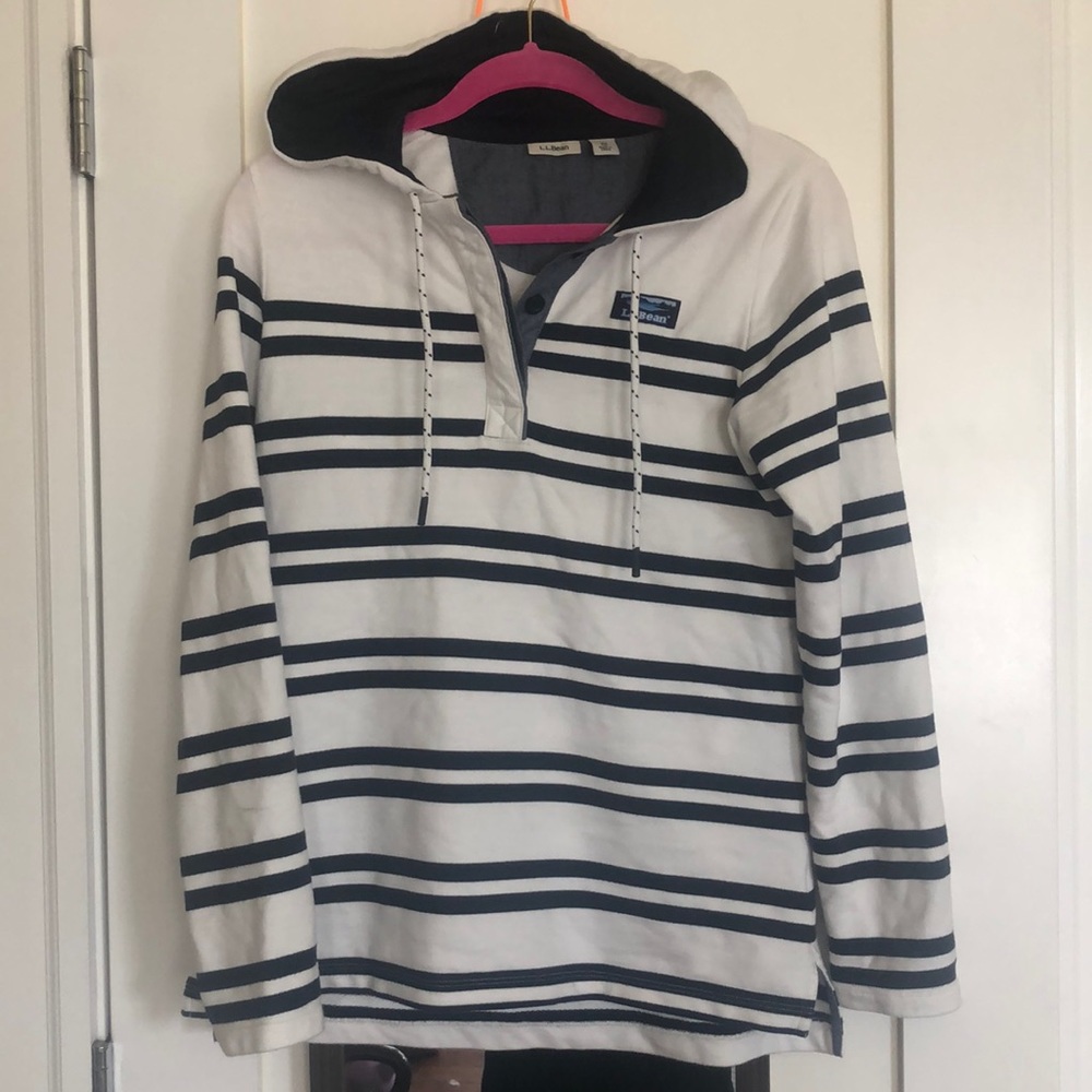 L.L.BEAN HOODIE STRIPED